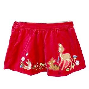 Disney Skirt Youth 4 Red Velvet Bambi Rabbit A-Line Bottoms Casual Kids Girls